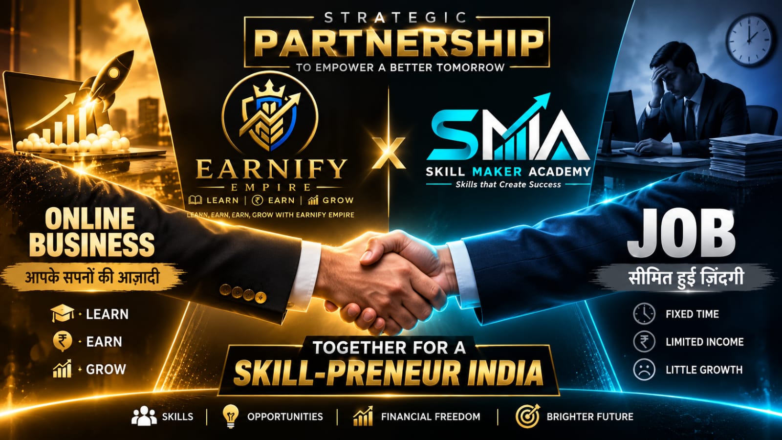 Earnify Empire and Skill Maker Academy partnership